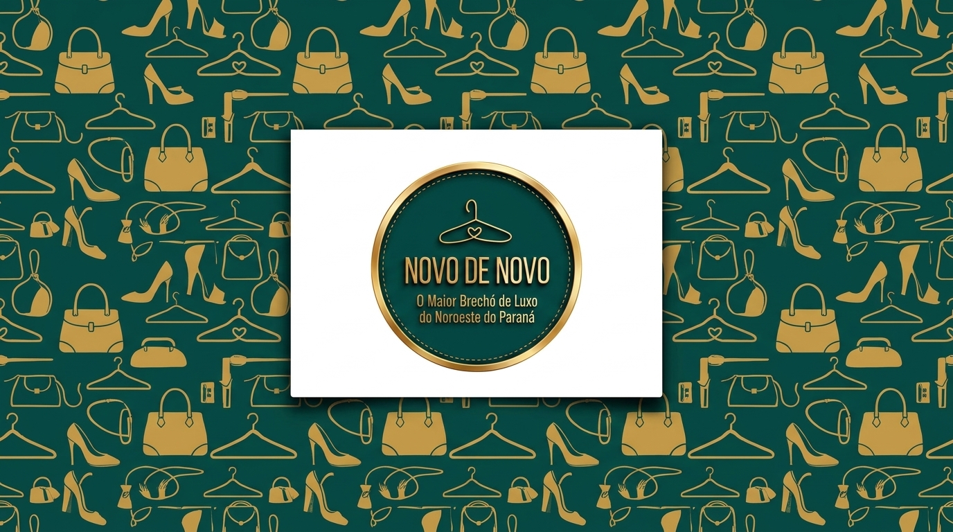 Identidade visual da BRECHÓ DE LUXO NOVO DE NOVO