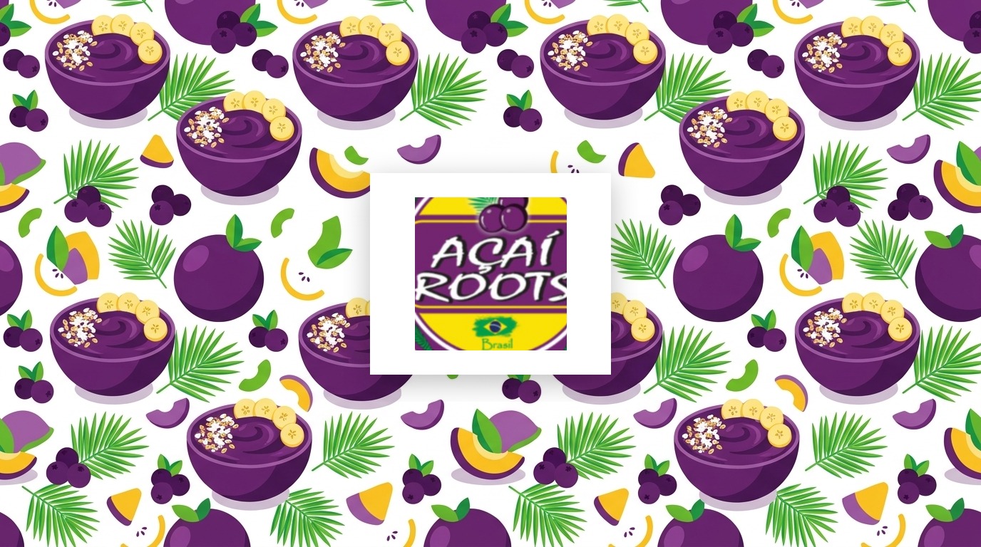 Identidade visual da AÇAÍ ROOTS