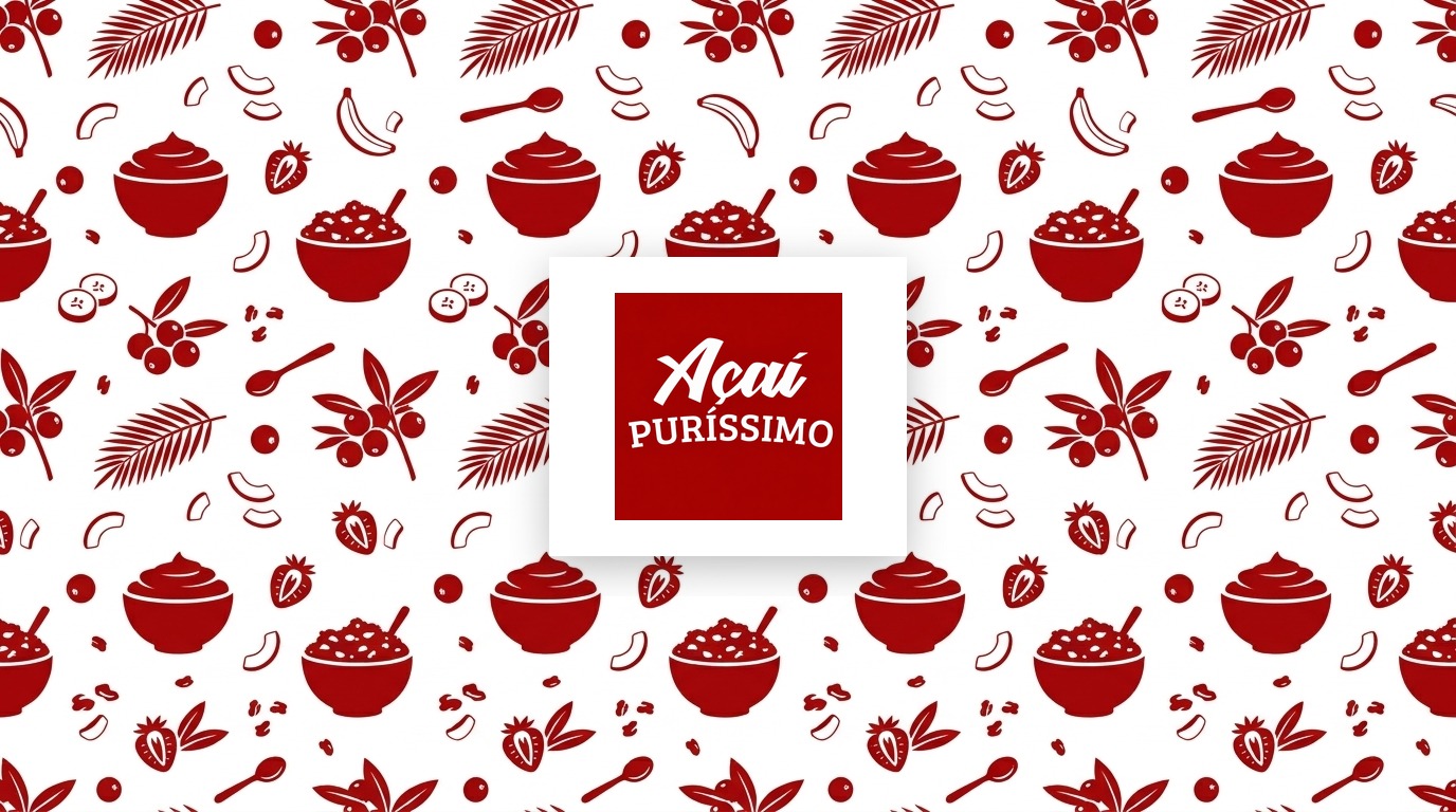 Identidade visual da AÇAÍ PURÍSSIMO